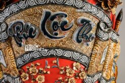 Lục Bình Đắp Nổi Phúc Lộc Thọ màu đỏ mệnh hỏa 1m4