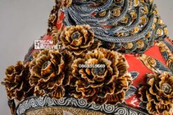 Lục Bình Đắp Nổi Phúc Lộc Thọ màu đỏ mệnh hỏa 1m4