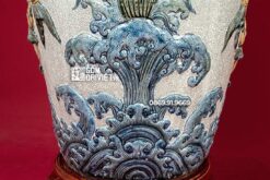 Lục Bình Phúc Lộc Thọ Men Rạn Nổi 3D Bát Tràng 1m4