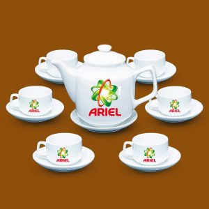 Bộ ấm trà quà tặng in logo Ariel