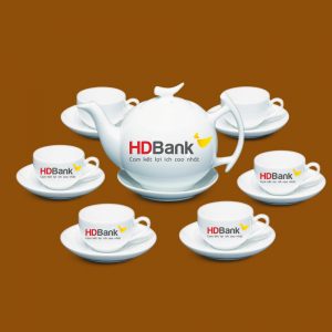 Bộ ấm trà in logo HDBank