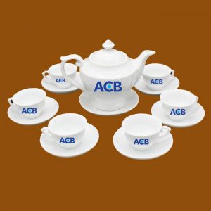 Bộ ấm trà quà tặng in logo ACB