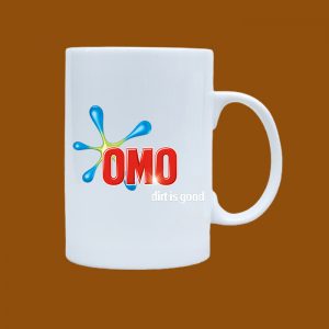 Ly sứ quà tặng Bát Tràng in logo OMO