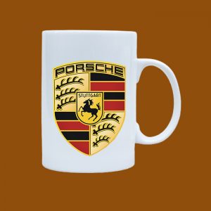 Ly sứ quà tặng Bát Tràng in logo Porsche