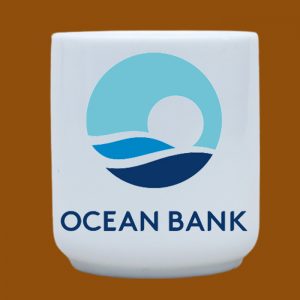 Ly sứ quà tặng Bát Tràng logo OCEAN BANK