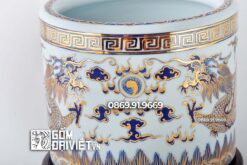 Bát hương vẽ vàng 24K Bát Tràng