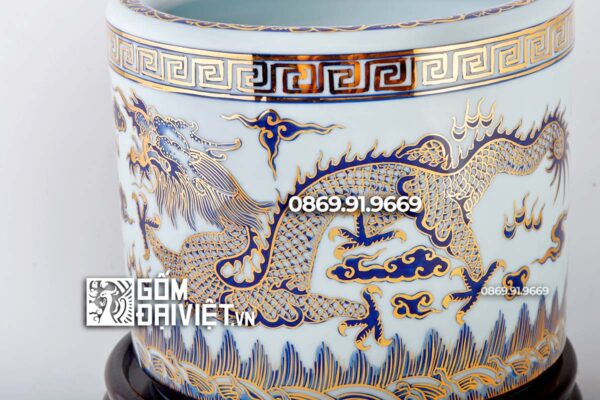 Bát hương vẽ vàng 24K Bát Tràng
