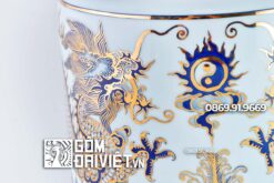 Bát hương vuốt Vẽ Vàng 24K bát tràng