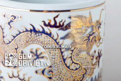 Bát hương vuốt Vẽ Vàng 24K bát tràng