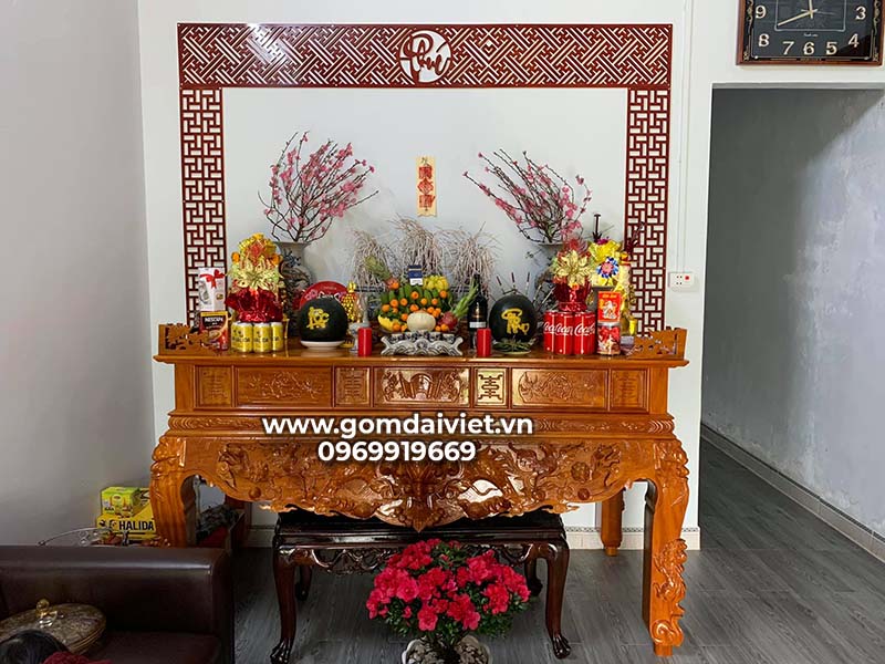 Mâm cúng giao thừa trong nhà