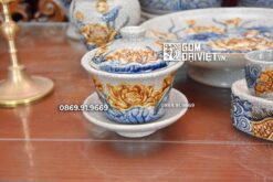 Bộ Đồ Thờ Phúc Đức Men Rạn Nổi Cao Cấp