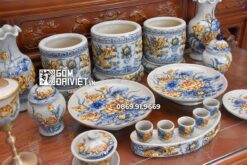 Bộ Đồ Thờ Phúc Đức Men Rạn Nổi Cao Cấp