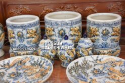 Bộ Đồ Thờ Phúc Mãn Đường Men Rạn Bát Tràng