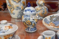 Bộ Đồ Thờ Thổ Công Men Rạn Nổi Bát Tràng