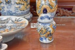 Bộ Đồ Thờ Treo Tường Men Rạn Đắp Nổi Bát Tràng C11