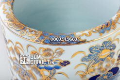 Bát hương Sen vẽ vàng 24K