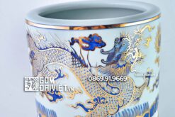 Bát Hương Vẽ Vàng 24K Cao Cấp Bát Tràng