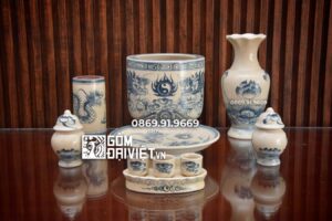 Bộ Đồ Thờ Ông Táo Men Rạn Giả Cổ