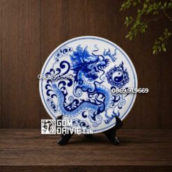 Mam Bong Trau Cau Men Lam Ve Rong 16cm Long Chau Nguyet Bat Trang 3320